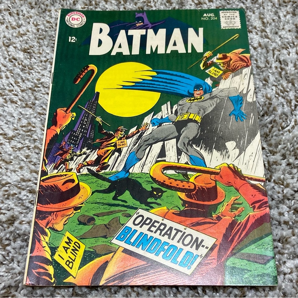 VINTAGE 1968 DC COMICS Batman 1st App Schemer Silver Age Comic #204